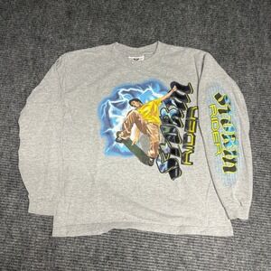 Kids Gray Storm Rider Long Sleeve Skateboard Graphic T-Shirt Size‎ G/L